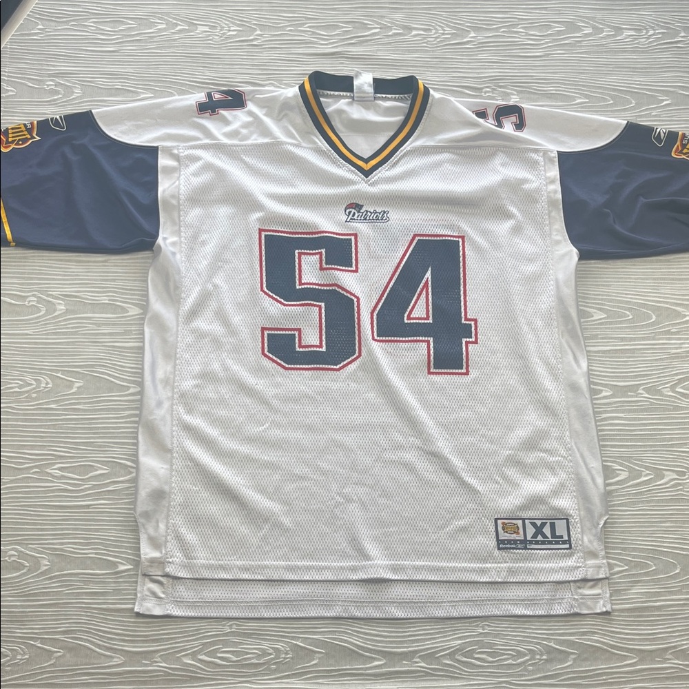 New England Patriots Tedy Bruschi #54 Super Bowl XXXVIII 2003/4 Jersey Size XL